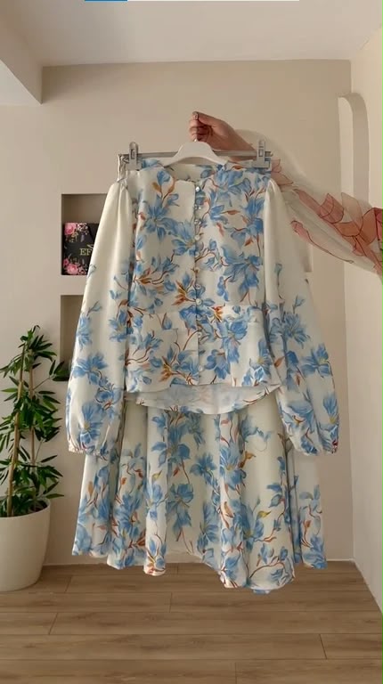 Floral thread embroidery print