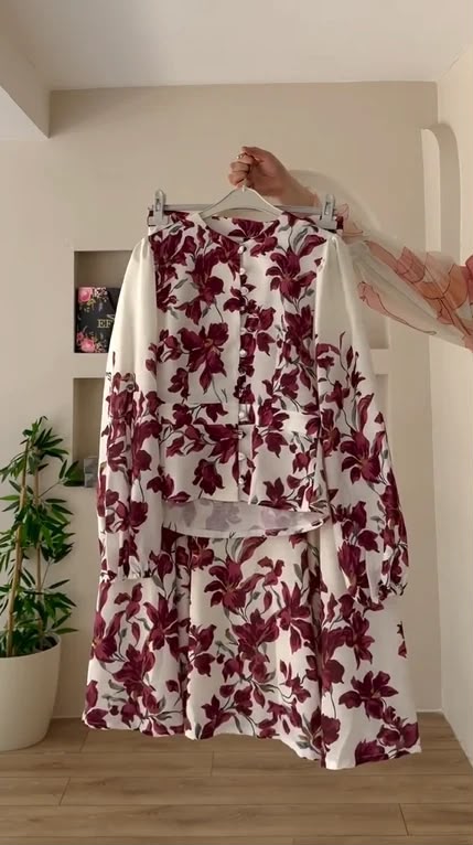 Floral thread embroidery print