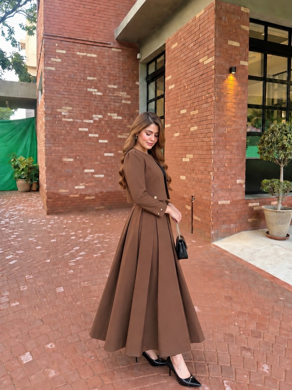Korean style brown co-ord set