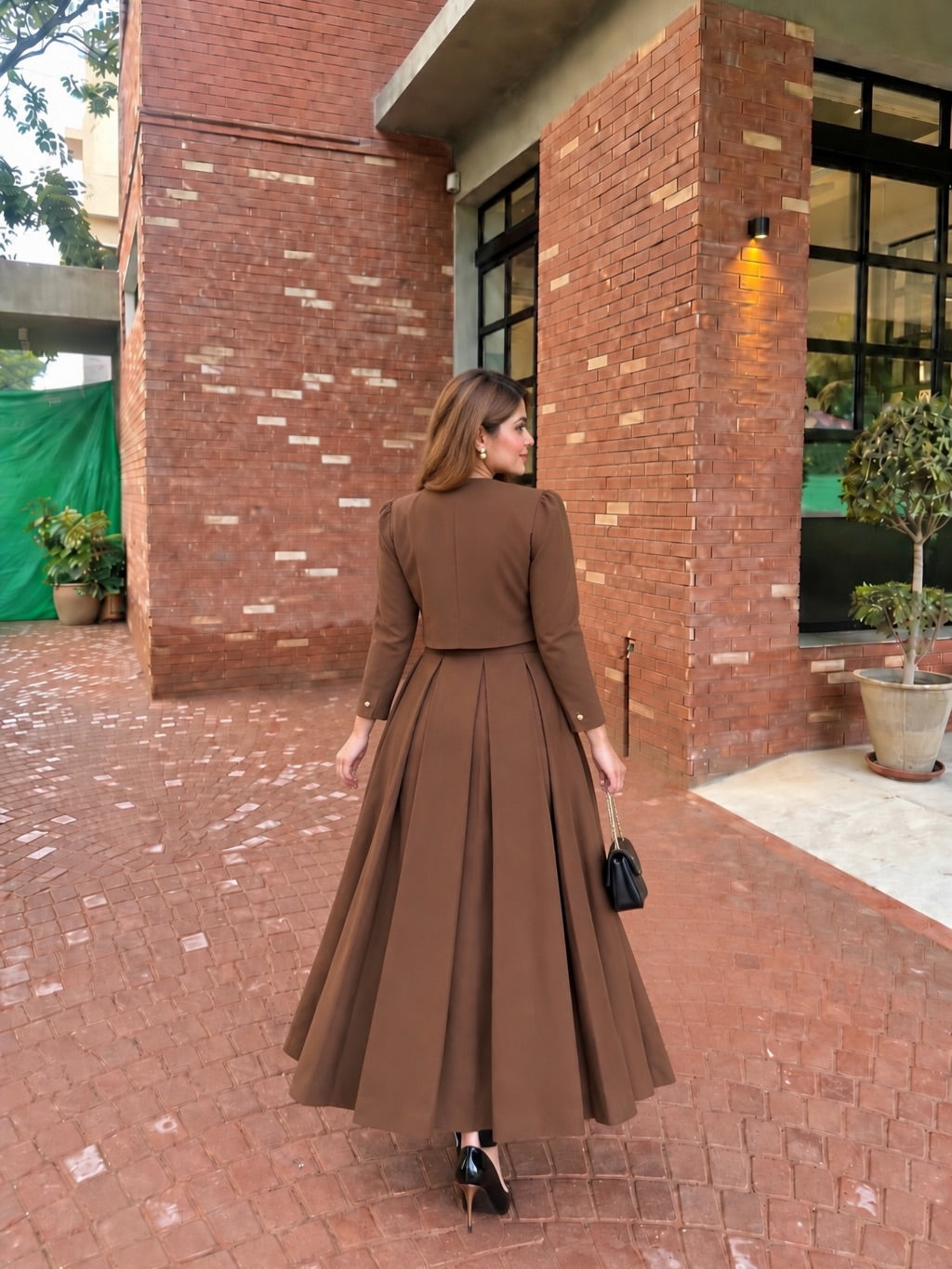 Korean style brown co-ord set