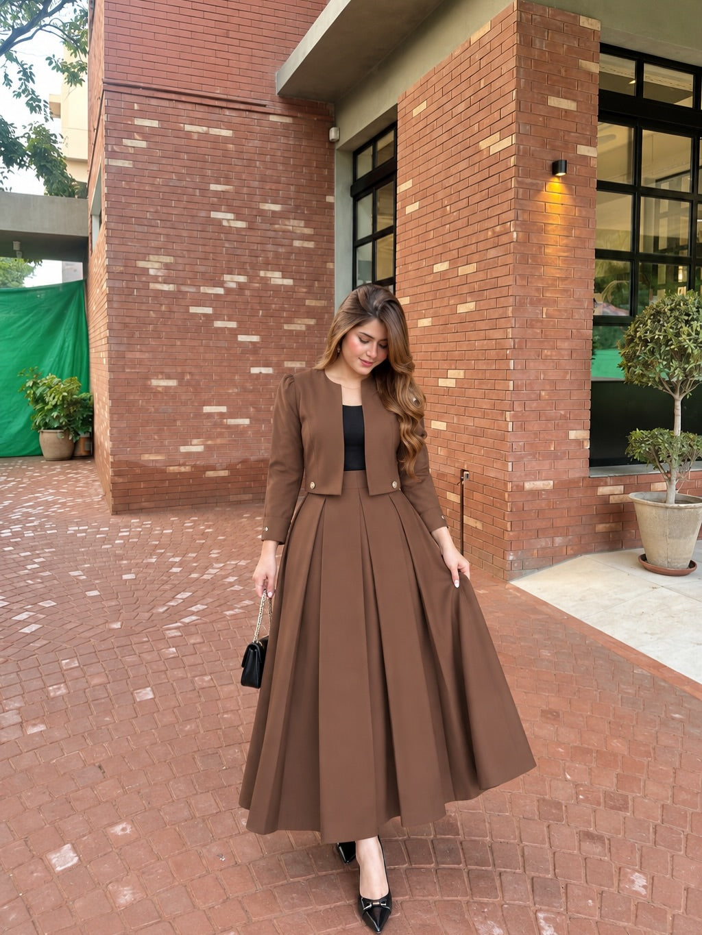 Korean style brown co-ord set