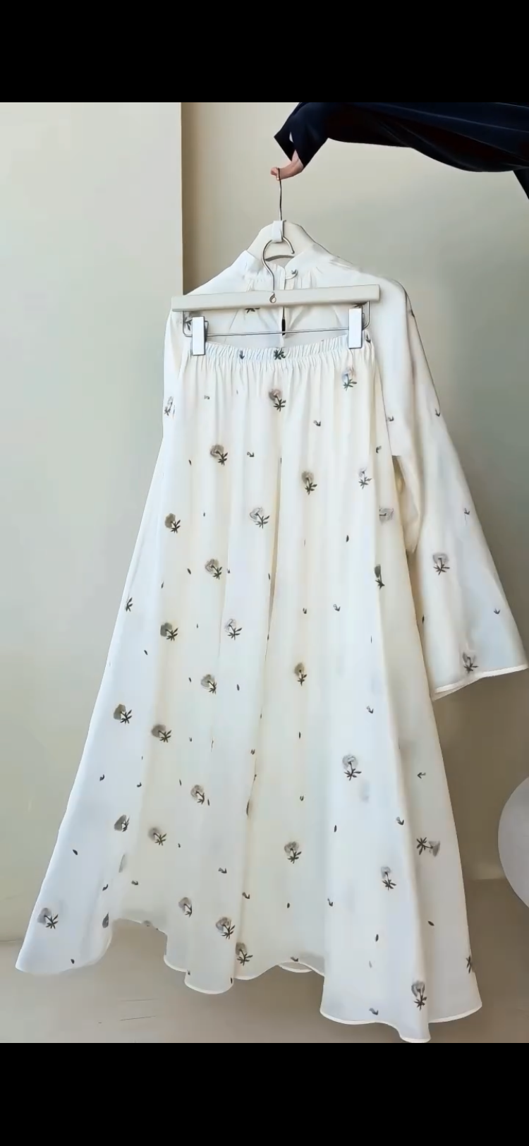 Floral thread embroidery