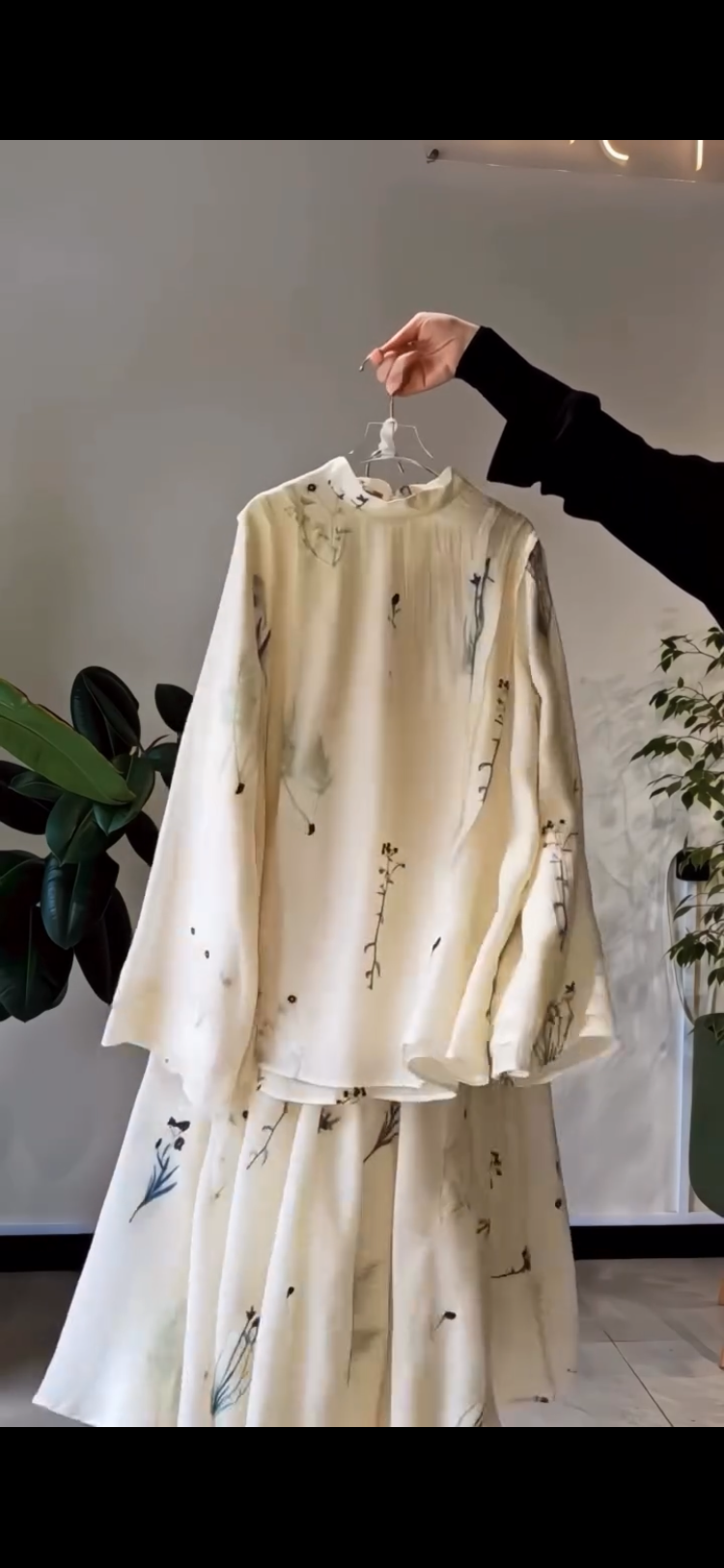 Floral thread embroidery