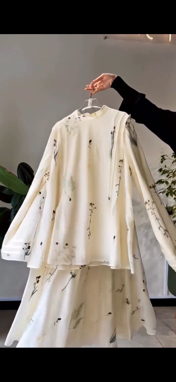 Floral thread embroidery