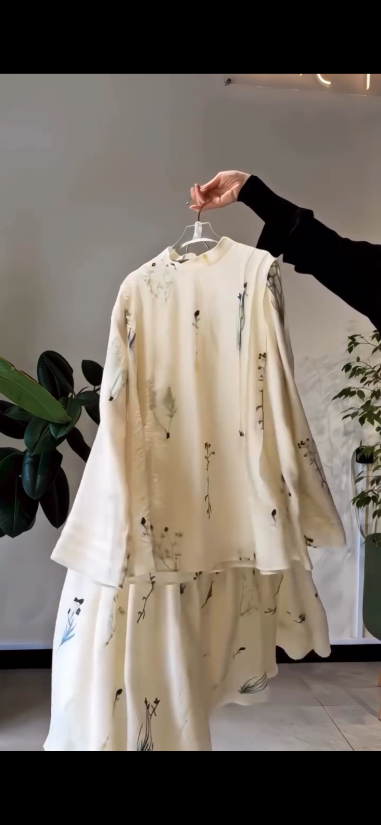 Floral thread embroidery